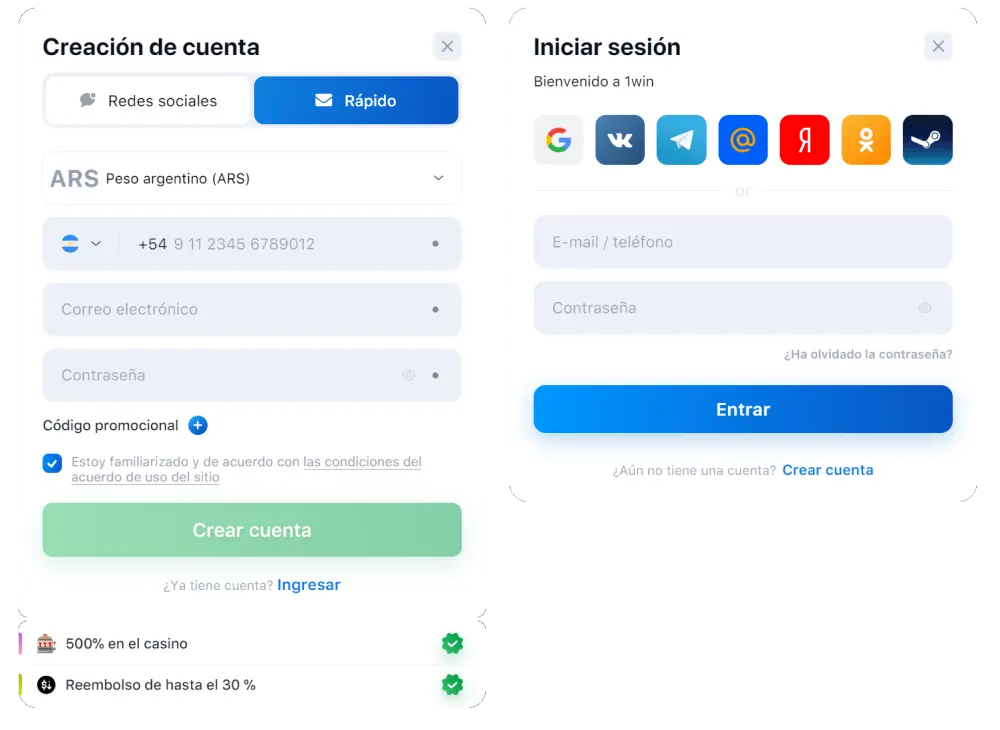 1 Win Ingreso y Registro 1 Win Registro